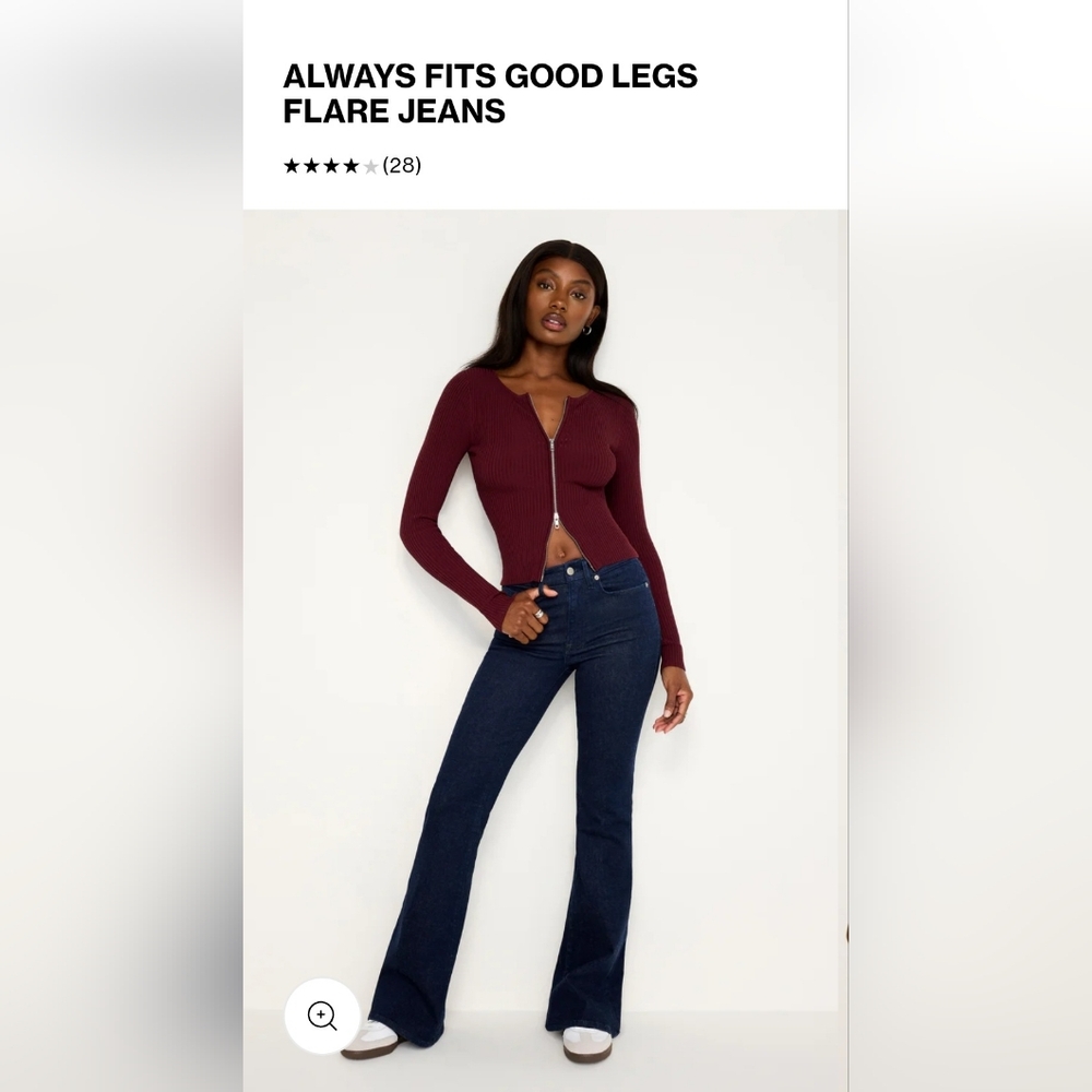 Good American Always Fits Good Legs Flare Jeans